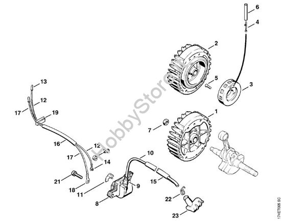 Impianto di accesione Motoseghe a benzina (MS) MS 360 W della marca STIHL