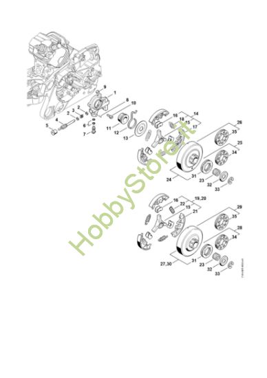 Picture of Pompa olio, frizione MS 362