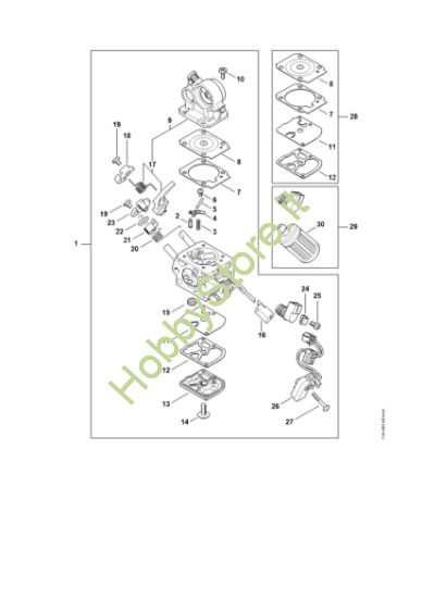 Picture of Carburatore C1Q-S235, C1Q-100357 (14.2017) MS 362 C-M VW