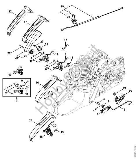 Comando gas Motoseghe a benzina (MS) MS 362 C-M VW della marca STIHL
