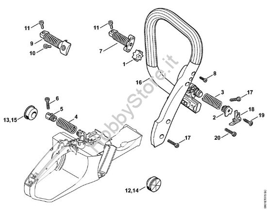 Sistema AV, Manico tubolare Motoseghe a benzina (MS) MS 362 C-M VW della marca STIHL