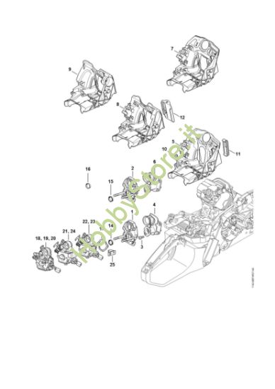 Picture of Supporto carburatore MS 362 C-M VW