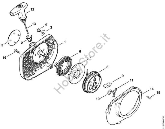 Dispositivo di avviamento Motoseghe a benzina (MS) MS 380 della marca STIHL