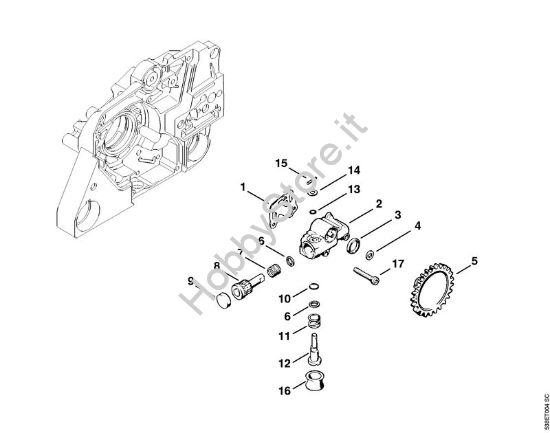 Pompa olio Motoseghe a benzina (MS) MS 381 della marca STIHL