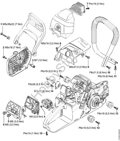 Coppie di serraggio Motoseghe a benzina (MS) MS 382 della marca STIHL