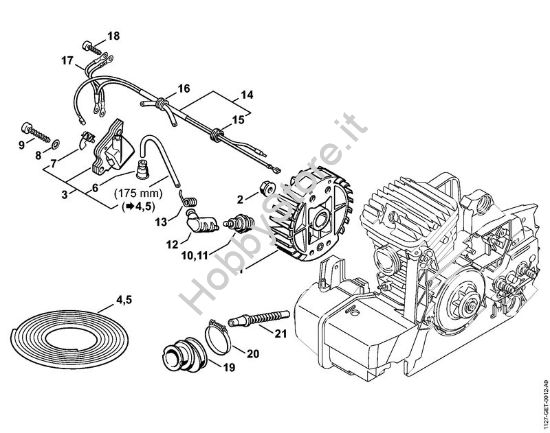 Impianto di accesione Motoseghe a benzina (MS) MS 390 della marca STIHL