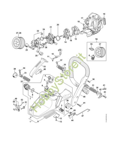 Picture of Corpo serbatoio, Filtro, Sistema AV, Manico tubolare MS 400 C-M
