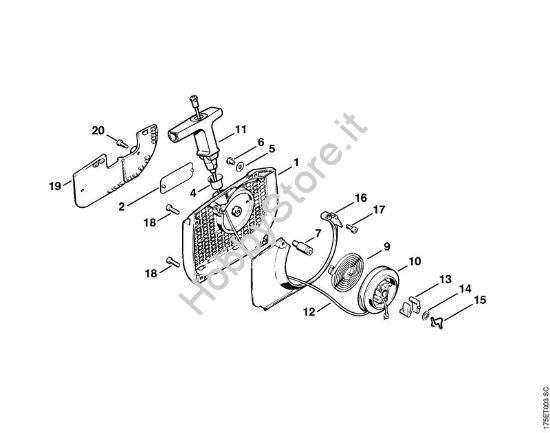 Dispositivo di avviamento Motoseghe a benzina (MS) MS 440 della marca STIHL