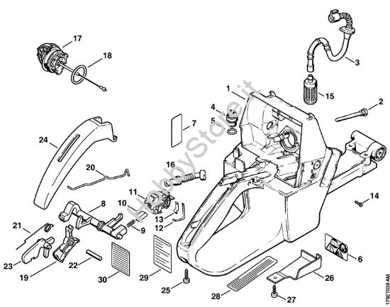 Corpo serbatoio Motoseghe a benzina (MS) MS 440-N della marca STIHL