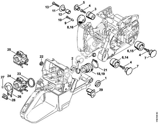 Sistema AV Motoseghe a benzina (MS) MS 440-W della marca STIHL