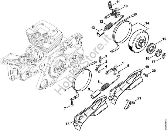 Freno catena Motoseghe a benzina (MS) MS 441 della marca STIHL