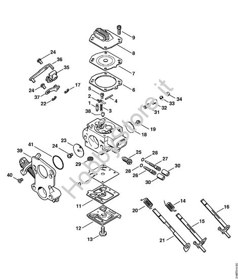 Carburatore HD-41 Motoseghe a benzina (MS) MS 441-W della marca STIHL
