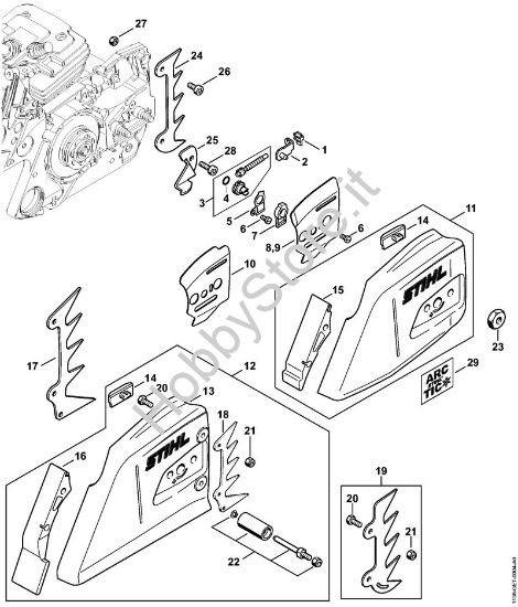 Dispositivo tendicatena Motoseghe a benzina (MS) MS 441-W della marca STIHL