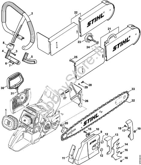 Corredo trasf. motosega di pronto intervento (27.2000), (31.2005), (15.2007) Motoseghe a benzina (MS) MS 460 della marca STIHL