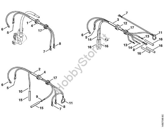 Fascio di cavi Motoseghe a benzina (MS) MS 460 della marca STIHL