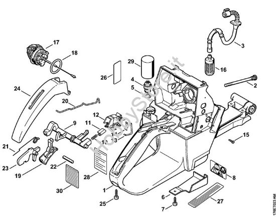 Corpo serbatoio Motoseghe a benzina (MS) MS 460-D della marca STIHL
