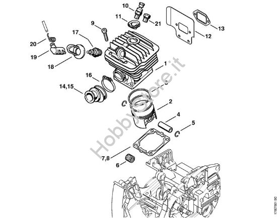 Cilindro Motoseghe a benzina (MS) MS 460-R della marca STIHL