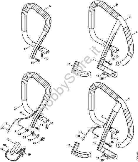 Manico tubolare, lamina riscaldante Motoseghe a benzina (MS) MS 460-VW Arctic della marca STIHL
