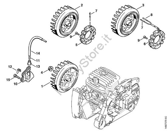 Impianto di accesione Motoseghe a benzina (MS) MS 460-W della marca STIHL