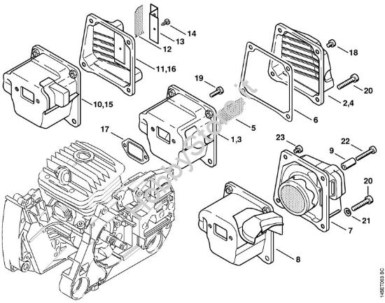 Silenziatore Motoseghe a benzina (MS) MS 460-W della marca STIHL