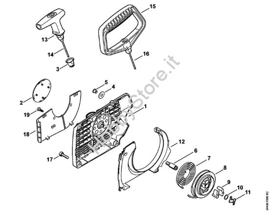 Dispositivo di avviamento Motoseghe a benzina (MS) MS 461-VW della marca STIHL