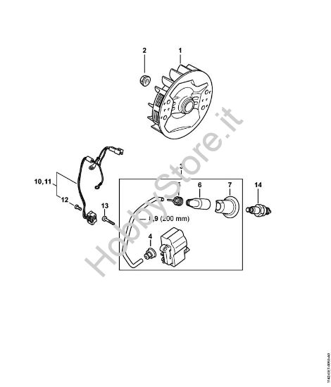 Impianto di accesione M-Tronic Motoseghe a benzina (MS) MS 462 C-M R RettungssÃ¤ge della marca STIHL