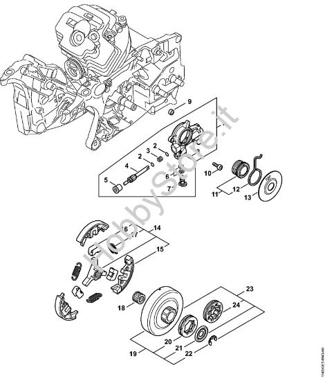 Pompa olio, frizione Motoseghe a benzina (MS) MS 462 C-M R RettungssÃ¤ge della marca STIHL