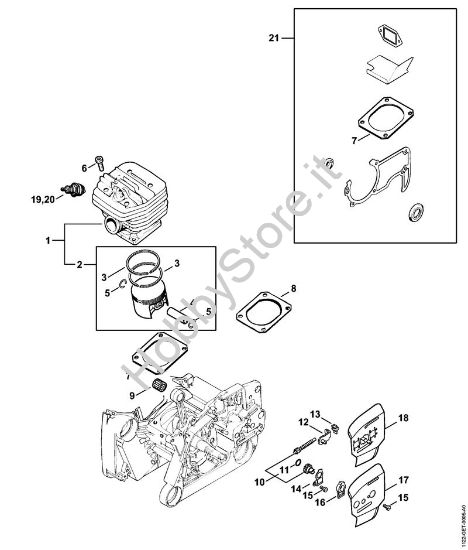 Cilindro Motoseghe a benzina (MS) MS 640 della marca STIHL