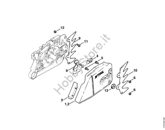 Coperchio rocchetto catena Motoseghe a benzina (MS) MS 640 della marca STIHL