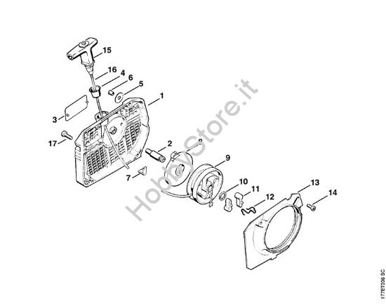 Dispositivo di avviamento Motoseghe a benzina (MS) MS 640 della marca STIHL