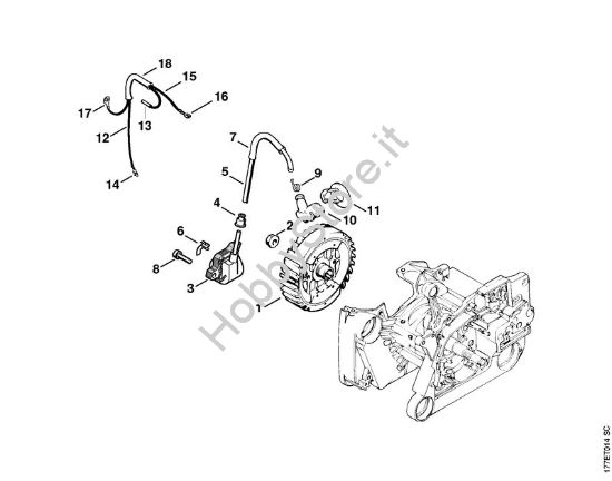 Impianto di accesione Motoseghe a benzina (MS) MS 640 della marca STIHL