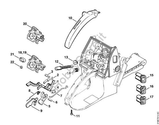 Comando gas Motoseghe a benzina (MS) MS 650 Magnum BR della marca STIHL