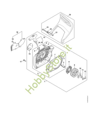 Picture of Dispositivo di avviamento, Protezione mano MS 651