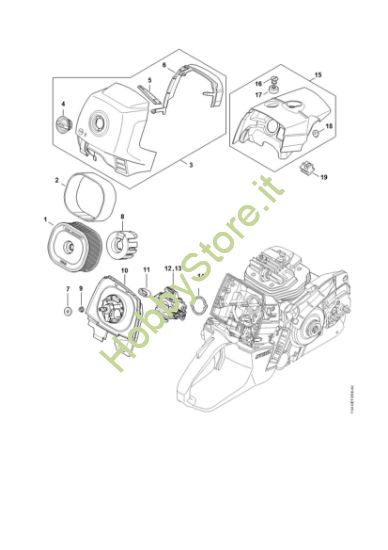Picture of Filtro aria, cappottatura MS 651-R