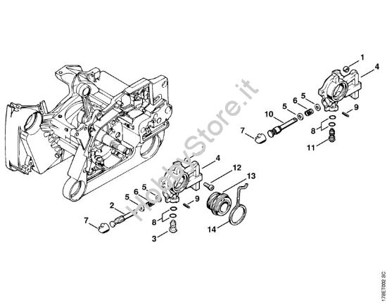 Pompa olio Motoseghe a benzina (MS) MS 660-Magnum della marca STIHL