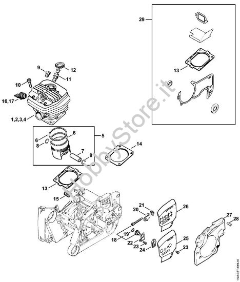 Cilindro Motoseghe a benzina (MS) MS 660-W della marca STIHL