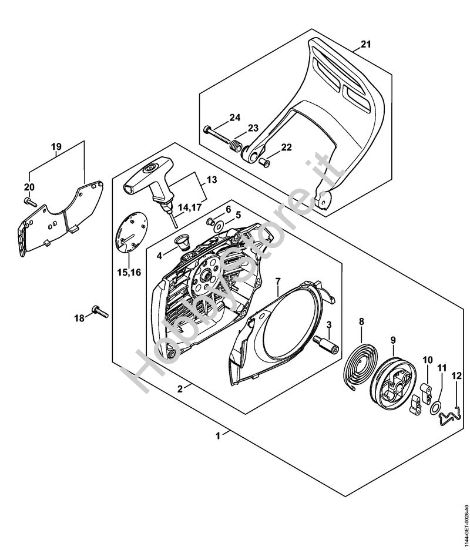 Dispositivo di avviamento, Protezione mano Motoseghe a benzina (MS) MS 661 C-M della marca STIHL