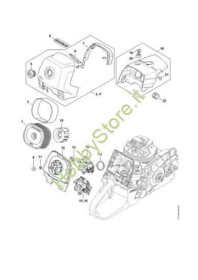 Picture of Filtro aria, cappottatura MS 661 C-M