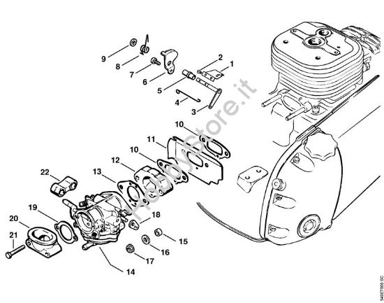 Regolatore di giri, Carburatore Motoseghe a benzina (MS) MS 720 della marca STIHL