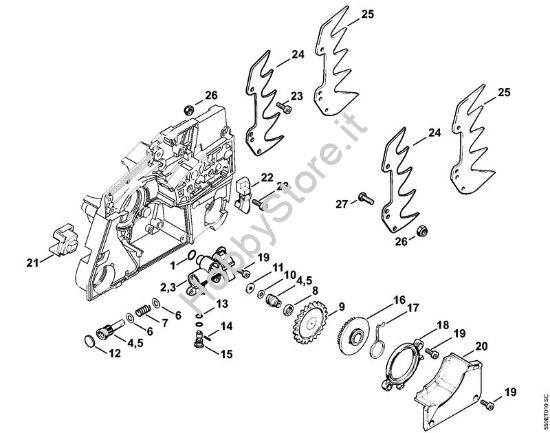 Pompa olio Motoseghe a benzina (MS) MS 780-R della marca STIHL