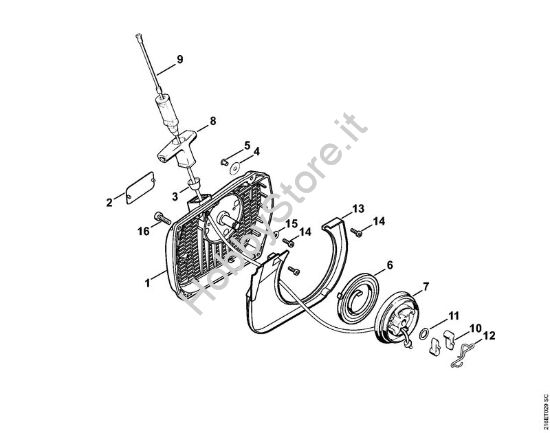 Dispositivo di avviamento Motoseghe a benzina (MS) MS 880 della marca STIHL