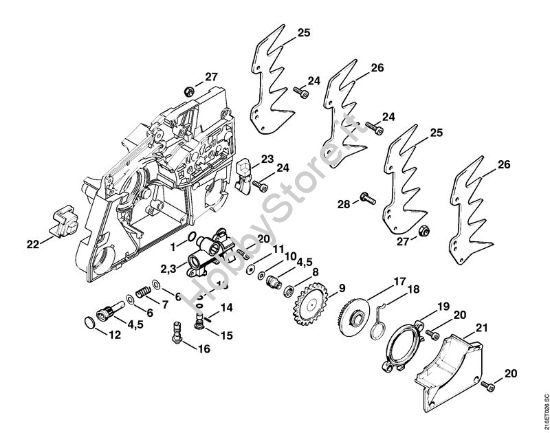 Pompa olio Motoseghe a benzina (MS) MS 880 della marca STIHL