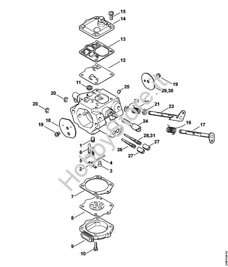 Carburatore WG-12, WG-13 Motoseghe a benzina (MS) MS 880-R della marca STIHL