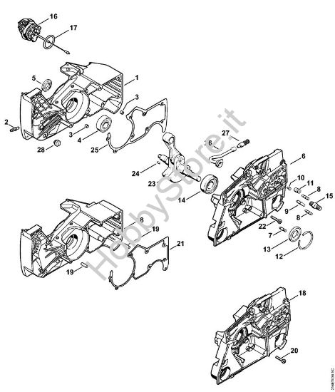 Carter albero a gomito Motoseghe a benzina (MS) MS 880-R della marca STIHL