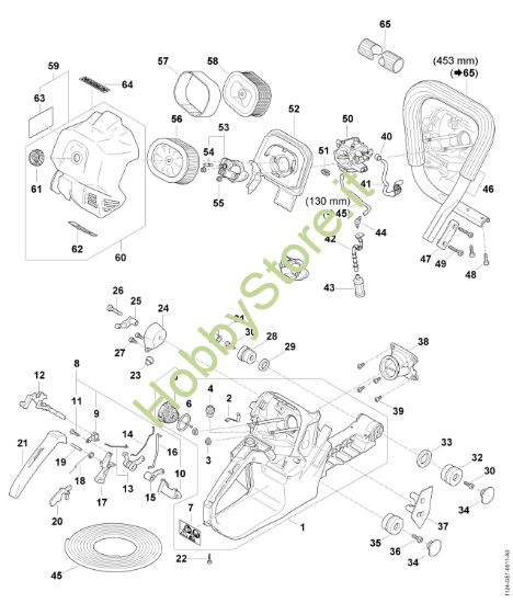 Picture of Corpo serbatoio, Filtro, Sistema AV, Manico tubolare MS 881 MS 881