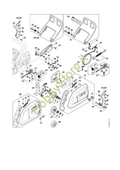Picture of Frizione, Pompa olio, Freno catena MS 881