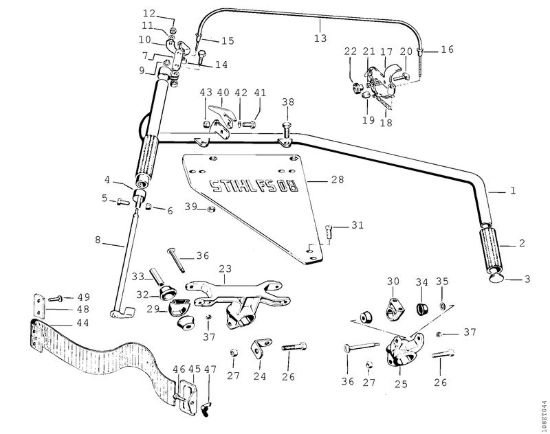 Manico tubolare, comando gas Decespugliatori (FS) FS 08 della marca STIHL