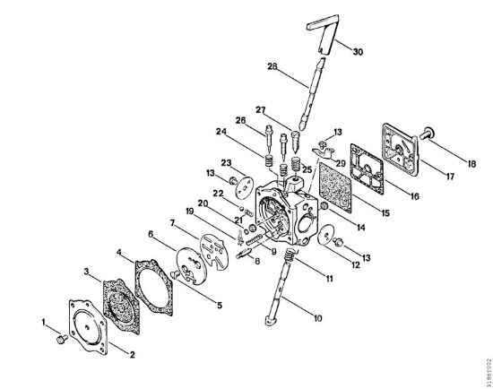 Particolari carburatore Decespugliatori (FS) FS 151 della marca STIHL