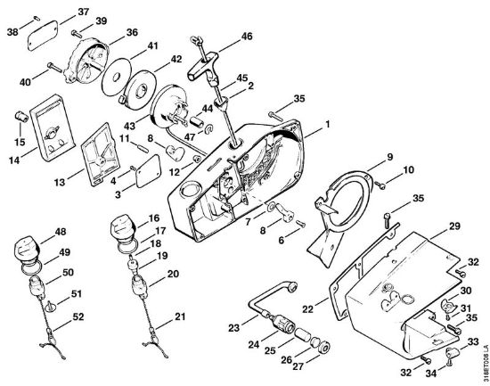 Dispositivo di avviamento Decespugliatori (FS) FS 202 della marca STIHL