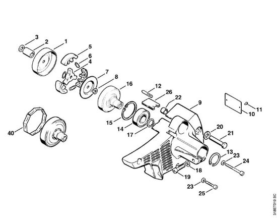 Frizione, scatola frizione Decespugliatori (FS) FS 202 della marca STIHL
